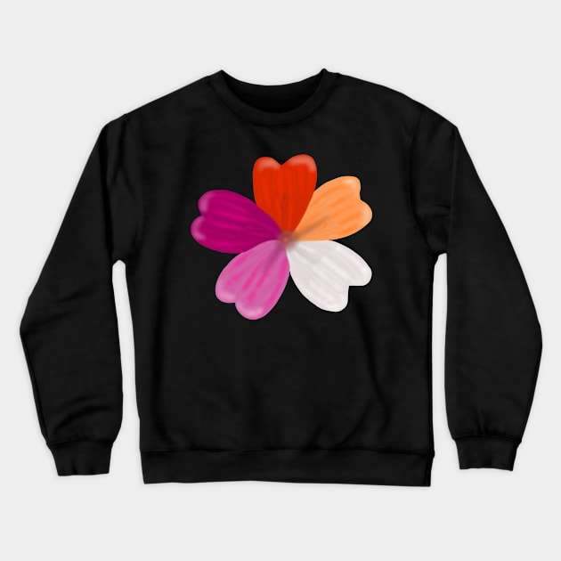 Lesbian pride flower Crewneck Sweatshirt by Becky-Marie